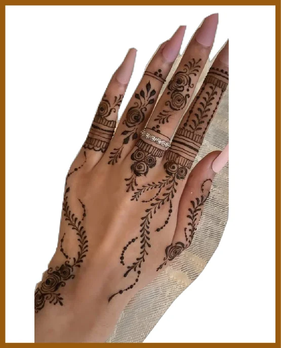 Parallel Line Net For Simple Back Hand Mehndi